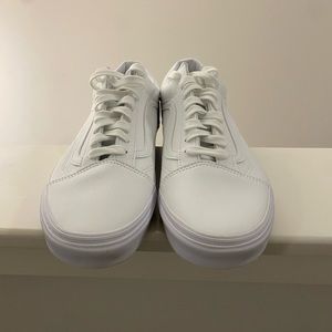 New - Men’s Classic Tumble Old Skool Vans | White Leather | Size 11.5